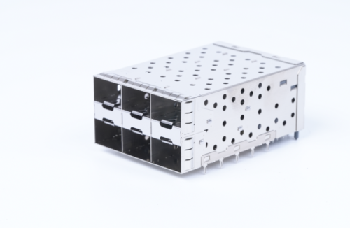SFP/SFP+ Cage Connector Stacked Metal Housing 1x4/2x4/2x6 Port